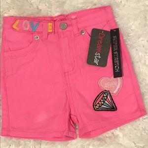 NWT ~ Dream Star Girls' Stretch Twill Shorts